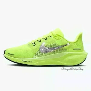 Bling Nike Pegasus 41 Womens Running Sneakers Shoes Customized with Crystals